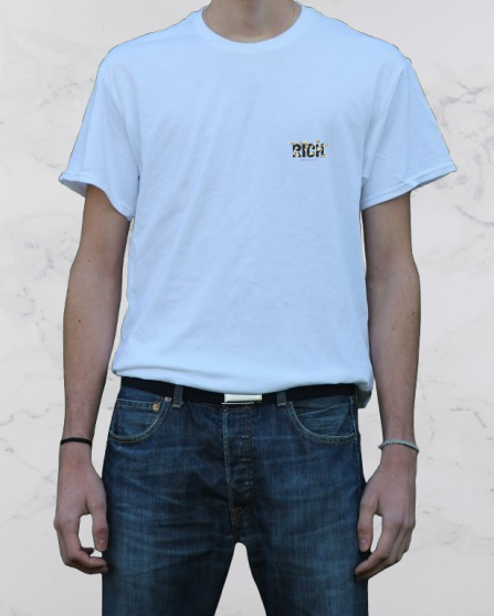 "RICH" T- Shirt weiss & schwarz