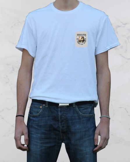 "FEARLESS" T- Shirt weiss & schwarz