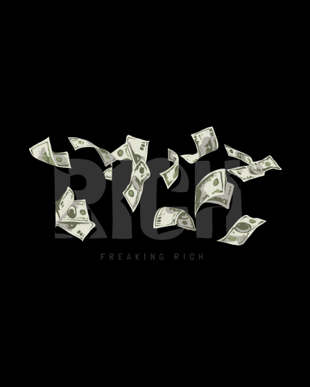"RICH" T- Shirt weiss & schwarz